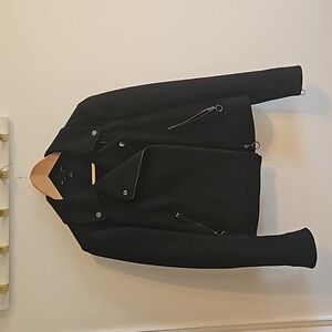 Ann Taylor Moto jacket ribbed fabric